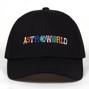 Astroworld Black 100% Cotton Baseball Cap